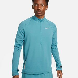 Men's Nike Running Top Size Large Therma-Fit Division Half Zip Blue DV9297-379